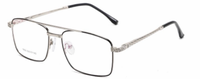 Montures de lunettes optiques rétro durables pour hommes, à double pont, avec branches métalliques, pour affaires, vente en gros