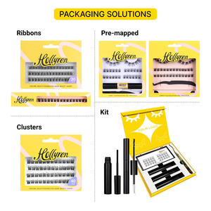 Toptan kabarık Wispy kirpik kümeleri kirpik toptan Segment kirpik şeritler gibi görünüyor uzantıları küme Cils Wimpers - Product Image 6