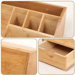 Wooden Stationery <strong>Organiser</strong> with Pen Holder Letter Rack Bamboo <strong>Desk</strong> <strong>Tidy</strong> <strong>Organiser</strong> for Desktop Storage - Product Image 4