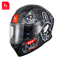 Casque de moto unisexe MT Premium certifié DOT Design rabattable avec boucle à dégagement rapide Matériau ABS Nouveau