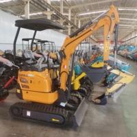 Mini-excavatrice sur chenilles de 2 tonnes Eaton, compacte, flexible, économe en carburant, pour l'aménagement paysager, le creusement de fossés, la construction agricole