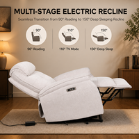 Fauteuil releveur électrique robuste pour seniors, fauteuil inclinable en tissu pour salon domestique