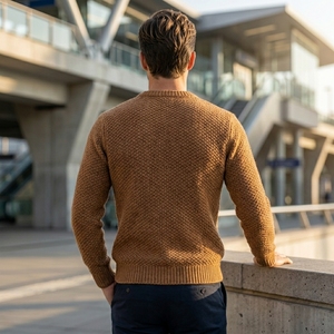 Pull-over pour homme de grande qualité LS Sustainable YARN 50% coton BCI 50% acrylique 5GG de marque - Product Image 2