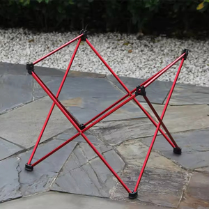 Table pliante légère en aluminium avec porte-gobelets et poche en filet, mobilier de camping rectangulaire pour l'extérieur - Product Image 4