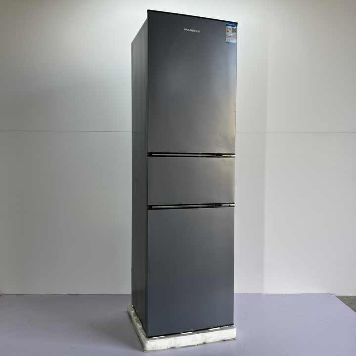 Large-capacity three-door mini refrigerator with 136/206/238L capacity and quiet operation.
