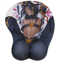 Tapis de souris repose-poignet 3D Big Ass de sublimation de vente chaude personnalisée, charmant tapis de souris repose-poignets pour garçon sexy
