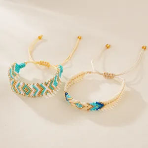 Neue Miyuki gewebte geflochtene handgemachte Perlen Strang String Armband Armbänder Damen