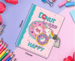Diario con Candado de Dibujos Animados, Cuaderno con Llaves, Tapa Dura, Diario Secreto, Cuaderno con Candado Bonito para Niños, Estudiantes, Regalo, Papelería Infantil - Product Image 4
