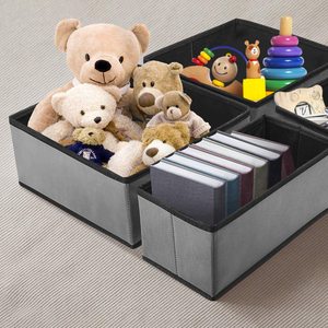 Organizador de armario plegable de tela con cubos de cesta de ropa interior para almacenar sujetadores ropa de bebé <span class=keywords><strong>camisetas</strong></span> calcetines bufandas corbatas - Product Image 1