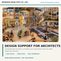 Équipement de terrain de jeu intérieur professionnel certifié EN1176 ASTM F1487, conception de projet clé en main, planification du site, vague à trois voies