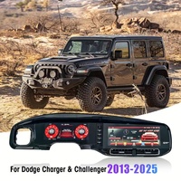 24'' Dual Screen Android Car DVD Player Digital Instrument Cluster untuk Dod-ge Challenger Hellcat & Charger 2013-2025 Dashboard