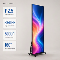 Display LED P2.5 per Interni, Totem Digitale da Pavimento 1920x1080 (1080P) IP44 HDR 1000 600-800cd/m2 per Negozi, Centri Commerciali, Hotel