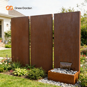 Fontaine de jardin en acier Corten résistant aux intempéries, rouge rouillé, personnalisable, décoration de jardin, facile à installer - Product Image 5