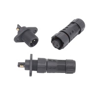 AOHUA M12 Fiche plastique étanche 2 broches à souder connecteur mâle et femelle pour LED