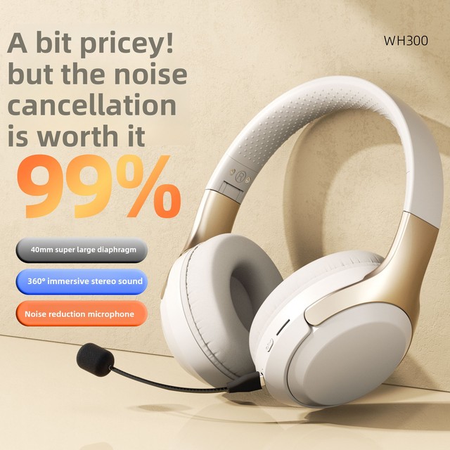Cross-border New Arrival Over-ear Wireless for 5.0 Headphones Microphone Active Noise Cancellation (ANC) HIFI Sound