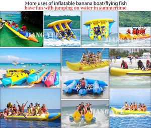 Nước Thể Thao Trò Chơi PVC 10 Chỗ Ngồi <span class=keywords><strong>Inflatable</strong></span> Flying Fish <span class=keywords><strong>Banana</strong></span> Boat Để Bán - Product Image 4