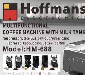 Machine à café multi-capsules de luxe Hoffmans HM-688, machine à expresso 20 bars, compatible avec les dosettes et le café moulu pour la cuisine - Product Image 6