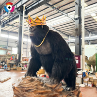 Grand modèle de gorille animatronique grandeur nature pour la décoration des centres commerciaux et des parcs à thème, pour les événements publics et les parcs d'aventure
