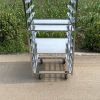 Équipement de cuisine et de restauration, industrie alimentaire, chariot de service alimentaire, chariot à plateau de présentation en acier inoxydable 304