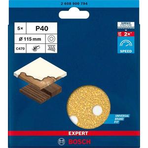 BOSCH - 2608900796 Expert C470 papel de lija con 8 agujeros para lijadoras orbitales aleatorias-EAN 4059952541341 ABRASIVOS PAPELES ABRASIVOS - Product Image 3