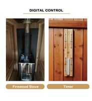 Sauna à domicile avec poêle à bois Sauna en bois de cèdre Sauna modulaire d'extérieur OEM