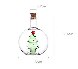 400ml nouveau pot d'huile en verre à haute teneur en borosilicate <span class=keywords><strong>arbre</strong></span> de Noël bouteille de vinaigre d'huile en verre scellé pot d'assaisonnement pot de bouteille d'huile en verre - Product Image 6