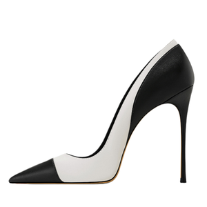 รองเท้าส้นสูงแบบแพทช์เวิร์คสั่งทำพิเศษ ไซส์ใหญ่ 47 สำหรับผู้หญิง รองเท้าปั๊มส์หลากสี ส้นเข็ม แบบพื้นฐาน สำหรับเท้ากว้าง รองเท้าสำหรับงานกลางคืน - Product Image 2