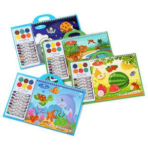 Nouveautés Livre de coloriage à l'eau <span class=keywords><strong>magique</strong></span> Ensemble de papeterie de <span class=keywords><strong>peinture</strong></span> pour enfants Livre de croquis de dessin animé avec <span class=keywords><strong>peinture</strong></span> aquarelle et crayon - Product Image 4