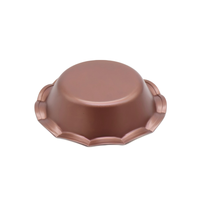 Moule à pâtisserie rond festonné en acier au carbone antiadhésif, bord cannelé, pour muffins, puddings, cuisson au four domestique