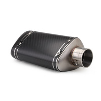 Tuyau d'échappement rond triangulaire incliné, adapté aux modifications de pièces ZX6R,GSX250,Huanglong 600,Ninja 400,Z250R3,CBR