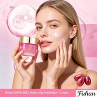 Crème Visage Hydratante et Antioxydante Naturelle Bio aux Extraits de Pépins de Raisin et de Tremella, enrichie en PGA, pour une Peau Lisse et Éclatante