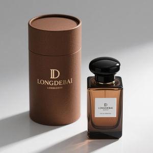 Vendita diretta della fabbrica quadrato piatto rotondo ambra bottiglia di vetro profumo 50ml 100ml 30ml bottiglia di profumo con scatola di imballaggio - Product Image 3