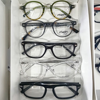 Kacamata Optik Bingkai Asetat Campuran Murah Berkualitas Tinggi Grosir Vintage Unisex Wanita Pria