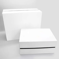 Boîte cadeau de luxe personnalisée en papier blanc, 2 pièces, avec couvercle et base, pour bijoux, boîtes rigides, finition brillante ou mate, pelliculage UV, gaufrage