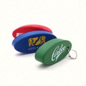 พวงกุญแจรูปทรงกลมลายแมวแบบโฟม PU ทอ พร้อมโลโก้สั่งทำ ขายส่ง - Product Image 2