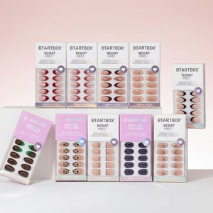 เล็บปลอม BTArtbox Luxury Almond พร้อมกาว ขายส่ง เจลนิ่ม 3 มิติ ลายเฟรนช์ทิป งานแฮนด์เมด กดติดง่าย จำนวนมาก - Product Image 1