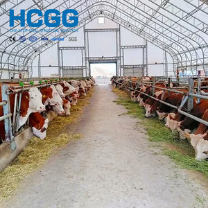 Edificio Prefabricado <span class=keywords><strong>de</strong></span> Acero para Ganadería, Estructura Espacial, Establos para <span class=keywords><strong>Vacas</strong></span>, Construcción con Vigas en H - Product Image 1
