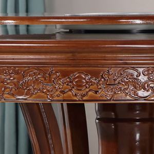 Table et chaises rondes en bois massif avec plateau tournant intégré - Product Image 4