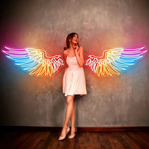 Livraison rapide, décoration murale en forme d'ailes d'ange, impression UV, enseignes électroniques LED, logo personnalisé, veilleuses, pas de MOQ, dropshipping, enseigne au néon personnalisée - Product Image 3