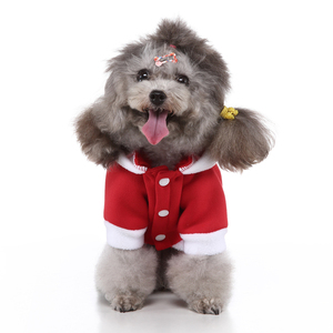 Ropa Navideña para Perros, Pijama Cálido <span class=keywords><strong>de</strong></span> Forro Polar, Vestido Suave para Cachorros con Lazo para Perros Pequeños y Medianos, OEM - Product Image 6