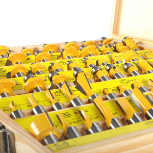 Milling Cutter Set 1/2 Inch Yellow Wooden Box Tungsten Carbide For Woodworking Engraving Machine - Product Image 1