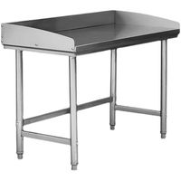 Table de travail en acier inoxydable pour restaurant et cuisine, table de tri avec lame de bordure pour cuisine commerciale