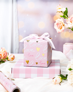 Romantic wedding wrapping <b>paper</b> romantic Valentine's Day wrapping <b>paper</b> golden heart wrapping <b>paper</b> customizable double sided - Product Image 6