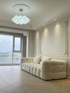 Meubles de loisirs à barbe à papa japonais pour l'intérieur de la maison canapé en tissu de style crème conçu pour les hôtels canapé canapés modulaires - Product Image 6