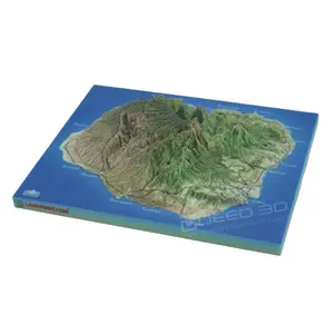 Fábrica personalizada placa tectónica y morfología de superficie geografía material didáctico modelos de geografía impresión 3D multicolor