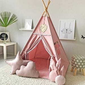 Brightbebe Custom Cotton Kids <strong>Wigwam</strong> Soft Playhouse Sports Toy <strong>Tent</strong> for Play and Sleep Indian Style - Product Image 3