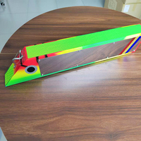 Leurre MISTER LURE 45cm 1400g avec miroirs et sonnette pour la pêche au thon et au marlin, leurre en bois pour la pêche à la traîne en haute mer