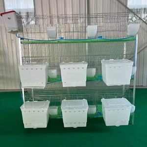 Cages à lapins d'intérieur commerciales les moins chères 9 cellules mère <span class=keywords><strong>lapin</strong></span> <span class=keywords><strong>avec</strong></span> nichoir suspendu 3/6 bébé - Product Image 4