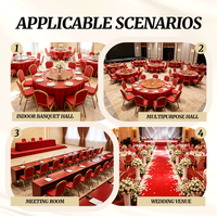 Chaises de banquet empilables de luxe en métal pour hôtels, conférences, événements, traiteurs, avec structure en acier commercial