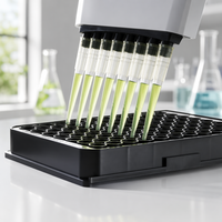 Micro-plaque ronde à 96 puits, fond en U, 0,4 mL, sans DNase ni RNase, stérile, pour diagnostic moléculaire